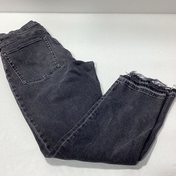 Everlane The Cheeky Jean Crop Raw Hem Black 30 High Rise Straight - Picture 6 of 12